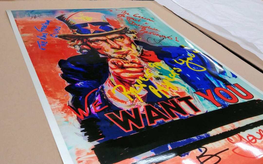 Maddon from Chicago Cubs collaboration Art Print of Uncle Sam