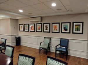Custom Framed artwork installed in a corporate spaces