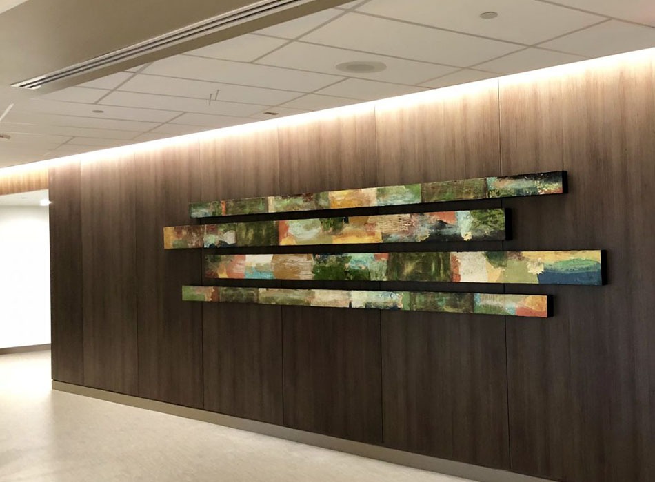 Custom Framed artwork installed in corporate spaces