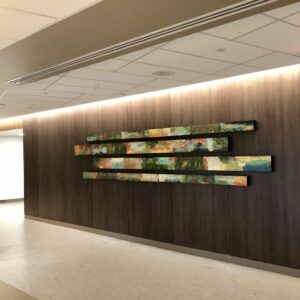 Custom Framed artwork installed in corporate spaces