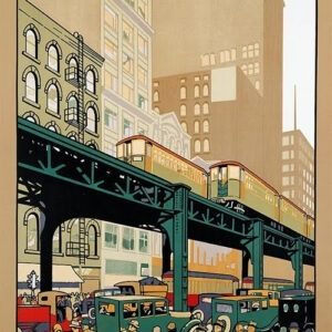 Avoid Congestion CTA Vintage Chicago Poster