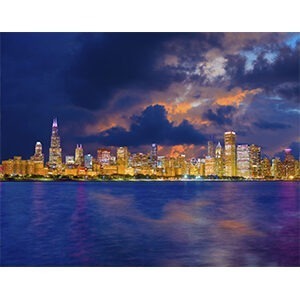 Chicago skyline (color)