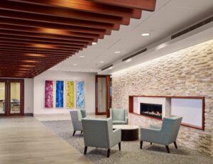 Custom Framed artwork installed for Delnor Geneva Healthcare
