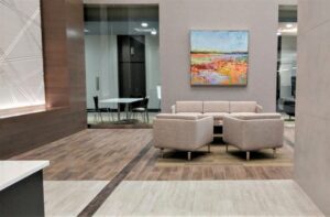 Custom Framed Artwork installed for Wintrust in Milwaukee