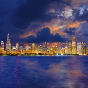 Chicago skyline (color)